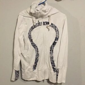 Lulu lemon white zip-up hoody